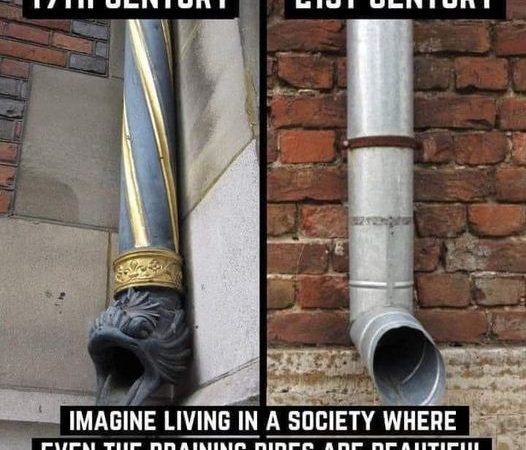 Why are unique drain pipes no longer produced today?