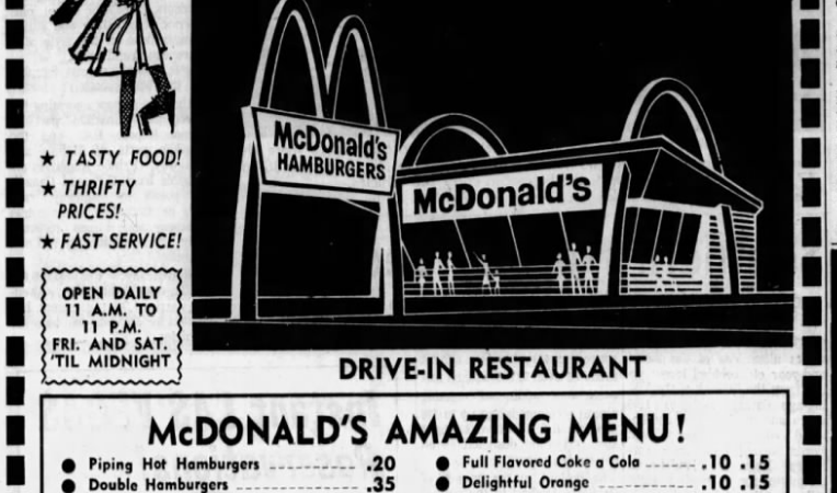 A Glimpse into the Past: A Very Old McDonald’s Menu