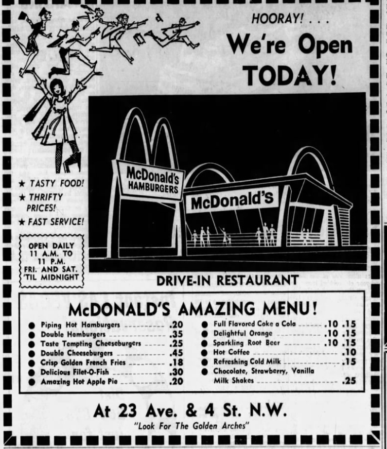 A Glimpse into the Past: A Very Old McDonald’s Menu