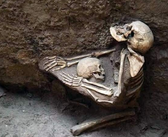 Mother and Child: The Skeleton Remains Forever in the Last Arms