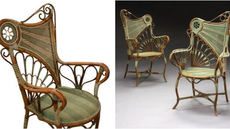 Art Nouveau Bentwood and Wicker Armchair, 1910, France, by Clément Gelly & Cie: A Masterpiece of Elegance and Craftsmanship