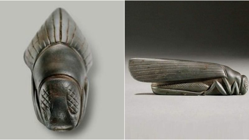 Eternal Grace: The Babylonian Grasshopper Paperweight