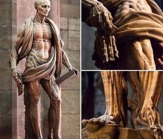 The Chilling Reality of Saint Bartholomew’s Martyrdom: A Testament of Suffering in Stone