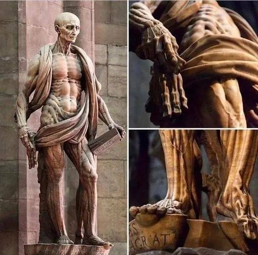 The Chilling Reality of Saint Bartholomew’s Martyrdom: A Testament of Suffering in Stone