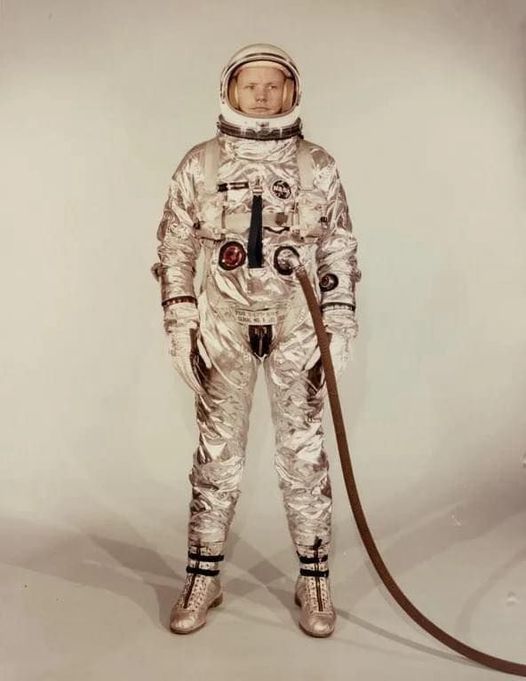 Neil Armstrong: Pioneering Astronaut in His 1966 Space Suit