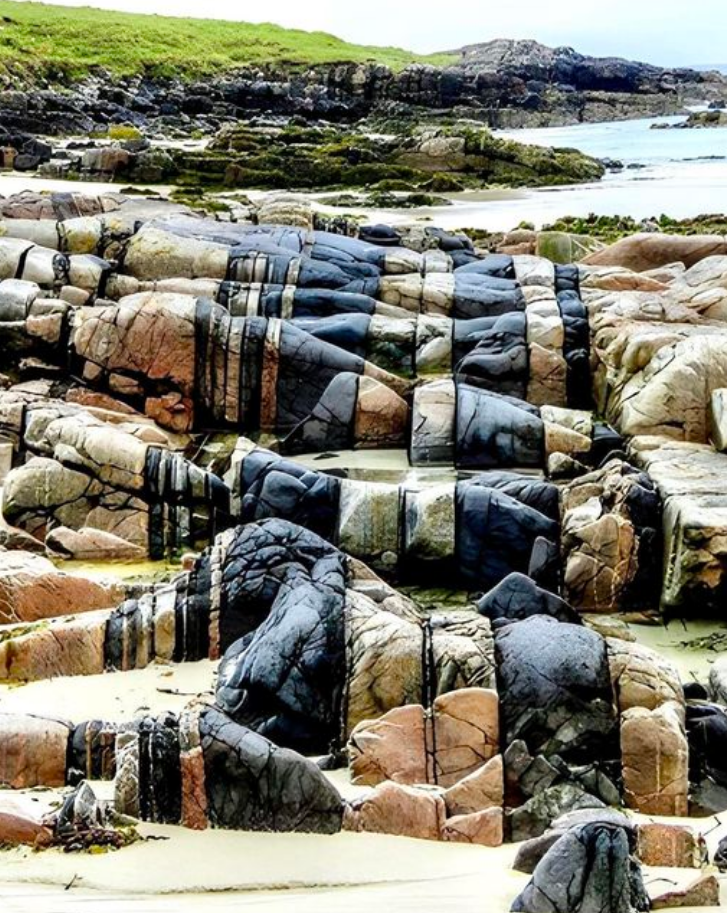 Exploring the Striking Banded Rocks of Hosta Beach, North Uist, Outer Hebrides, Scotland