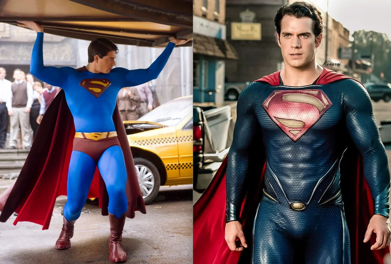 The Evolution of Superman: Christopher Reeve Meets Henry Cavill in AI Art